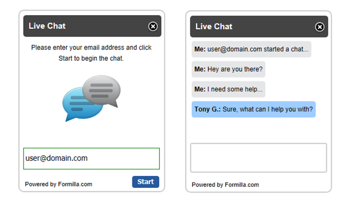 fitur chat website