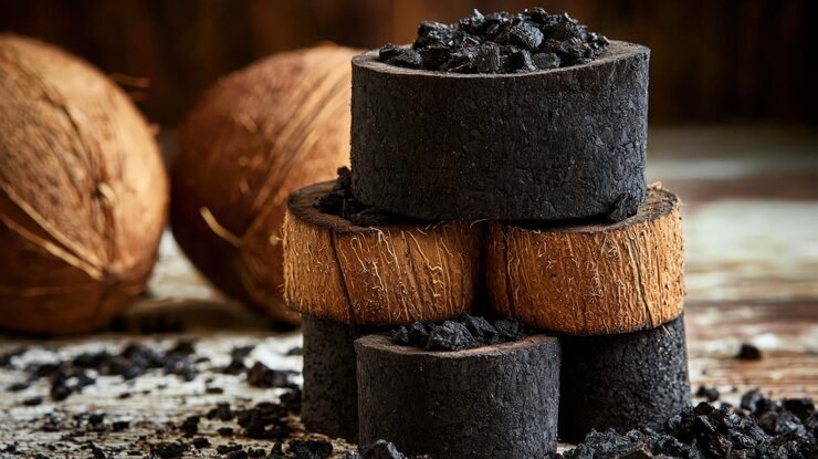 فحم جوز الهند للاستخدام في الشواء المنزلي