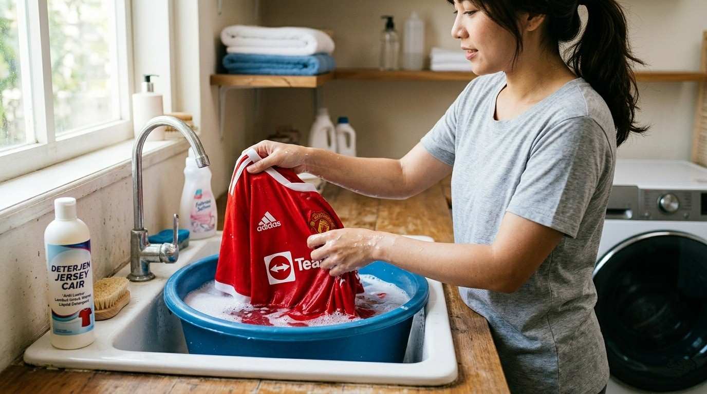 Mencuci Jersey Agar Warna Tidak Luntur
